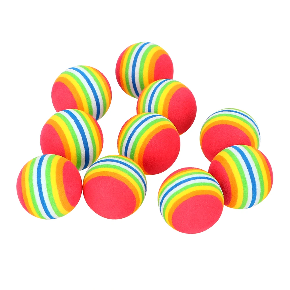 

Colorful Balls Pet Products 10Pcs Rainbow Cat Toy Cat Football Training Toys Training Pet Supplies Interactive Cat Toys