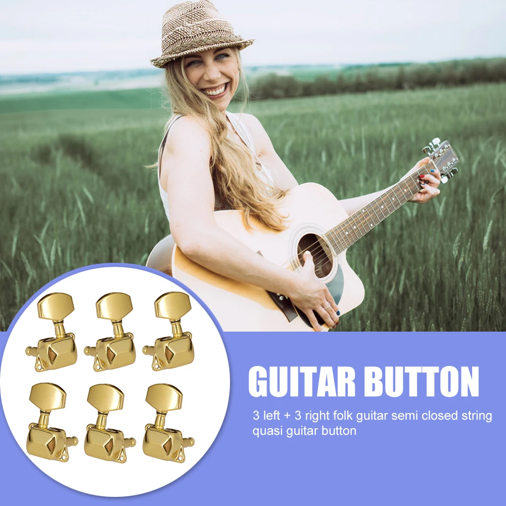 

6pcs Guitar Tuning Pegs Tuner Machine Heads for Acoustic Electric Guitar Parts Machine Heads Tuners Keys Parts