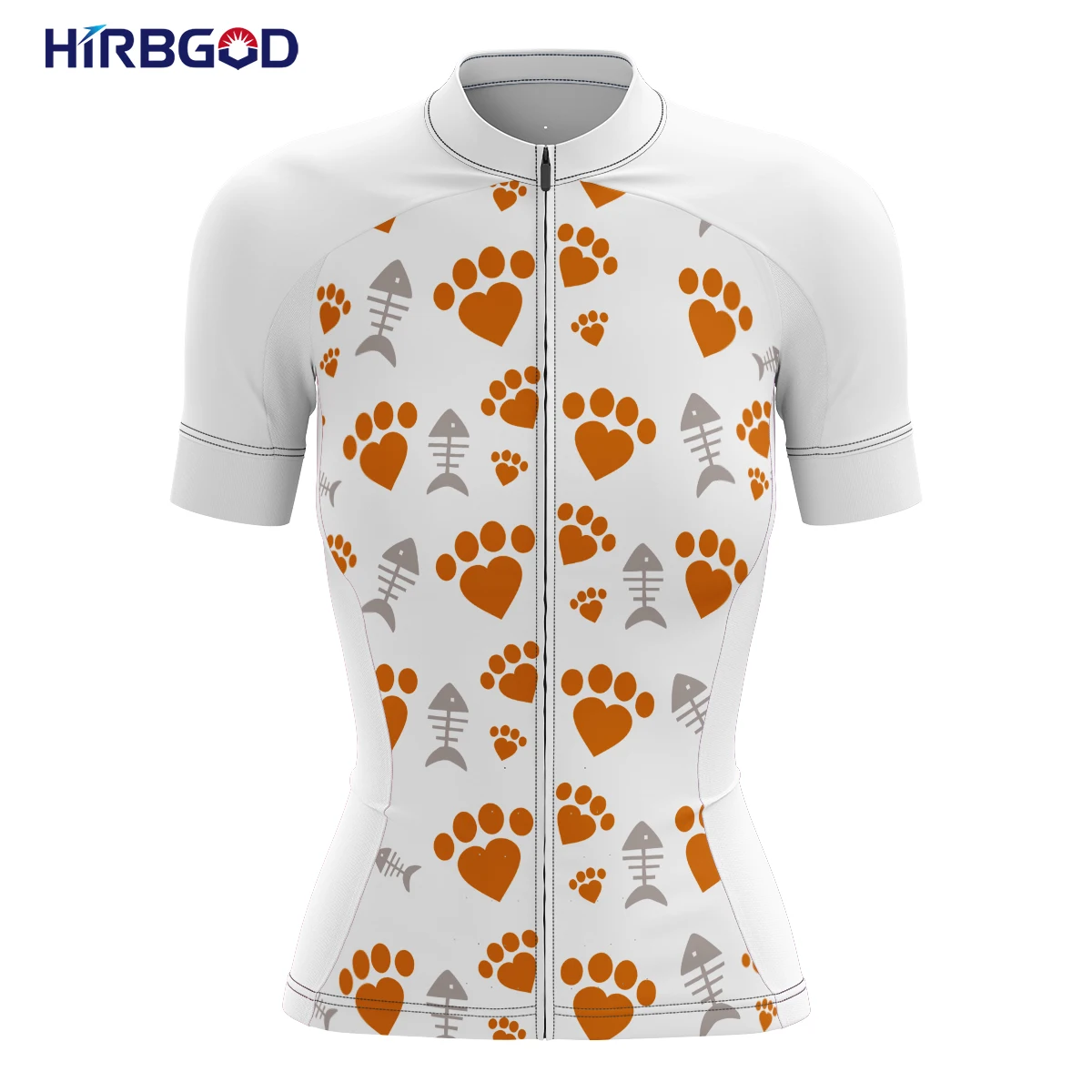 

HIRBGOD Lady's Cycling Wear Short-Sleeved Polyester Cute Love Pattern Outdoor Road Riding Sports Shirt Bike Clothing,TYZ652-02