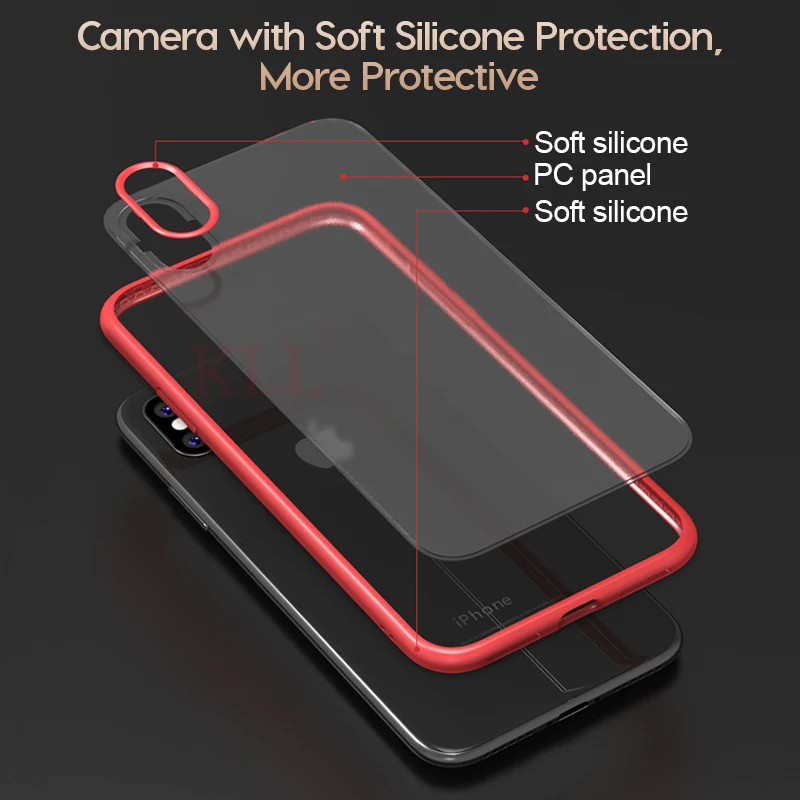 Matte Transparent Case for iPhone 11 Pro XR X XS Max Thin Soft TPU Edge Silicone 6 6s 7 8 Plus Protective Shell |