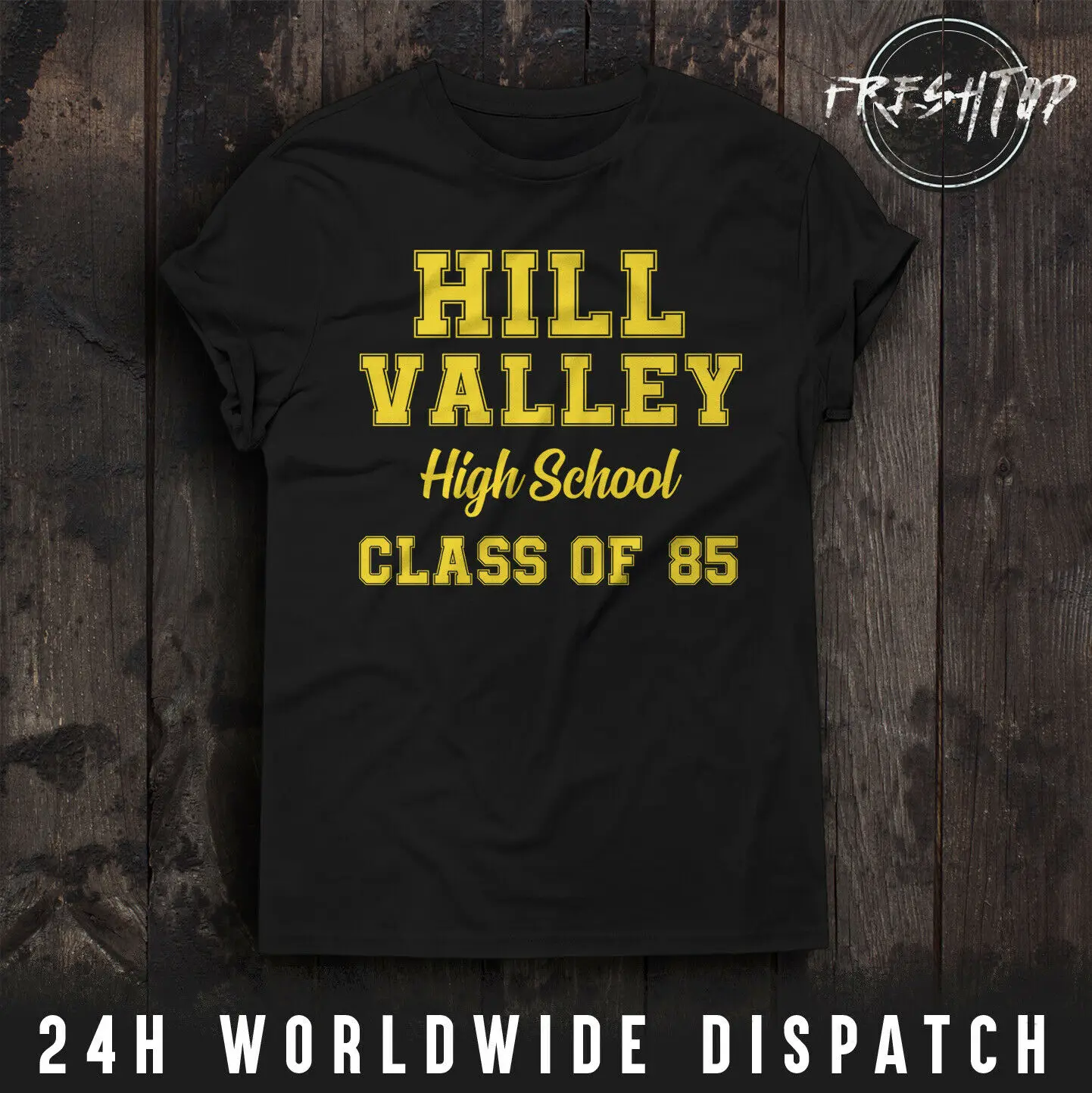 Back To The Future футболка Hill Valley High School Marty Mcfly Doc Эммет коричневый новые мужские весенне
