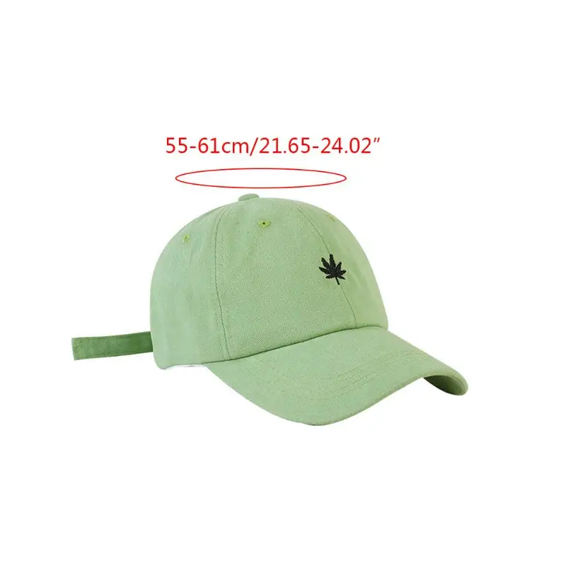 

Unisex Summer Sunscreen Cotton Baseball Cap Maple Leaf Embroidered Curved Visor Harajuku Hop Hop Snapback Trucker Hat