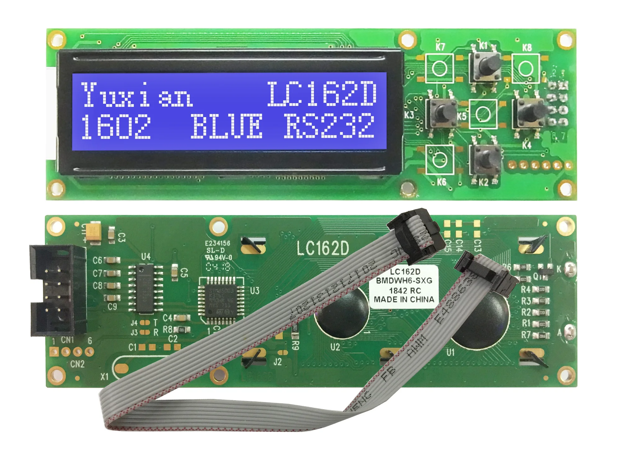 ЖК модуль RS232 1602 16x2 16*2 дисплей LC162D с переключателем промышленная фабрика