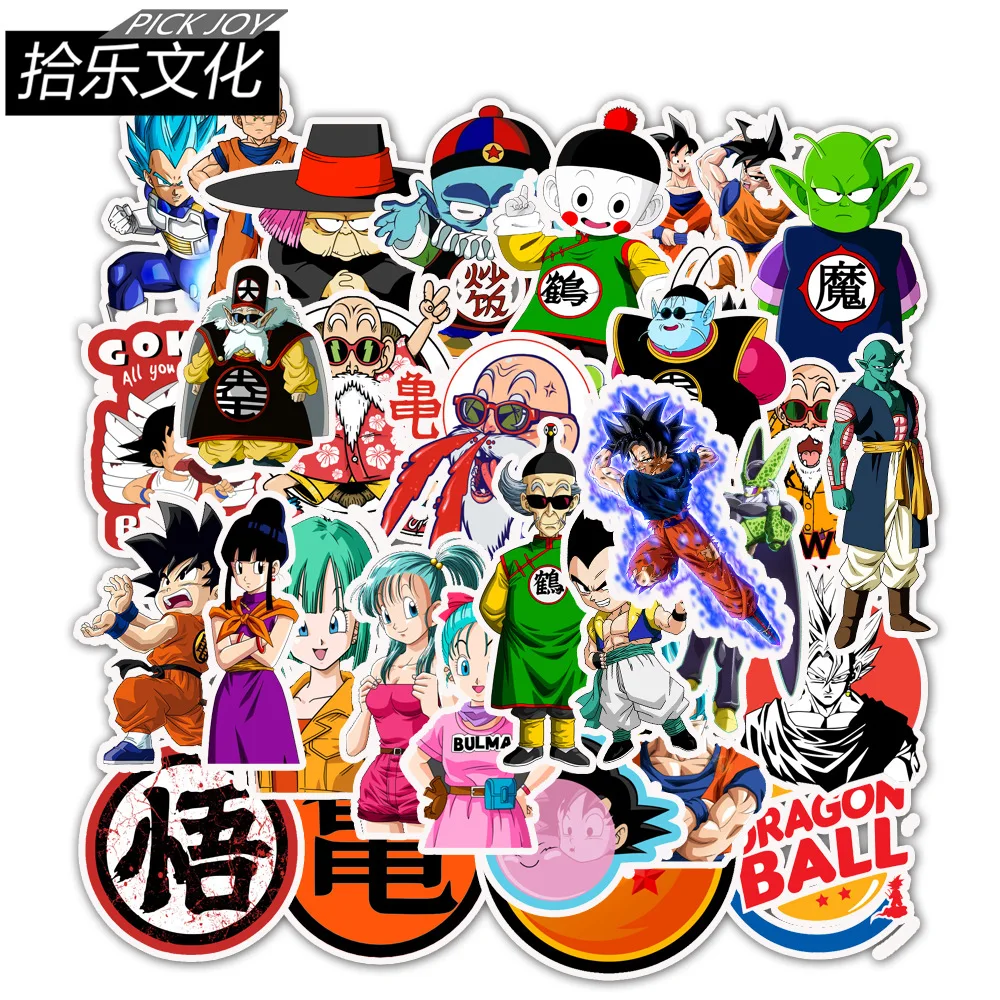 

50 pcs of seven dragon beads graffiti stickers monkey king cartoon toys stickers notebook suitcases and other available stickers