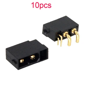 10PCS Amass XT30PW(2+2) Black Gold Plated Plug with Signal Pin Horizontal Connector Male Female for RC Aircraft Drone Parts