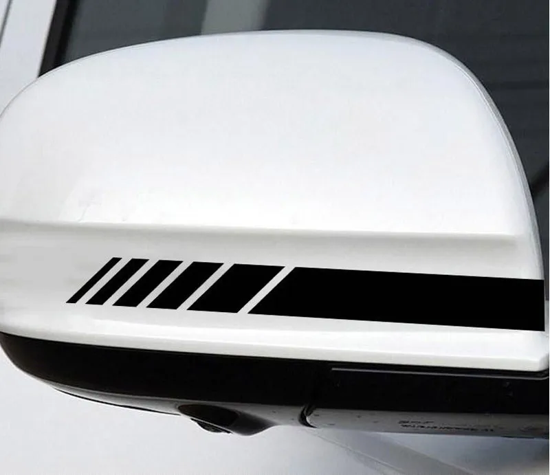 Автомобильный Стайлинг украшение для зеркала заднего вида наклейка в полоску