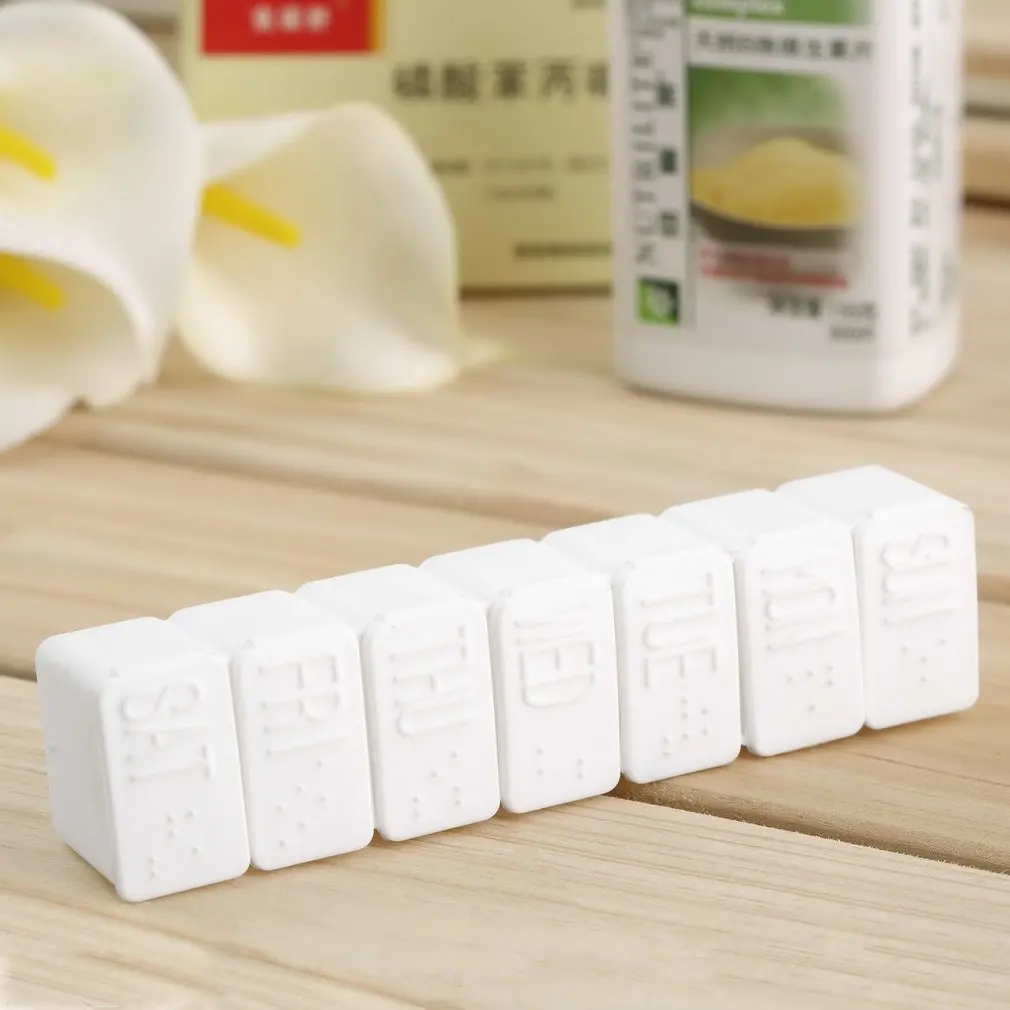 1pc One Week 7-days Small Medicine Pill Drug Box Mini Pillbox Container Non-removable Plastic Case Holder | Дом и сад