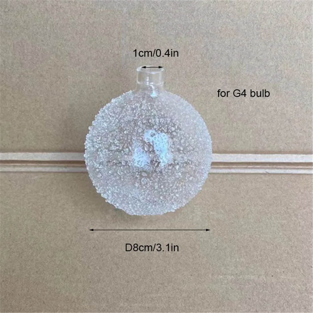 G4 G9 Globe 1cm 2cm Fitter Opening Snowflake Glass Shades Replacement for Ceiling Fan Light Wall Pendant Light Raindrop Cover images - 6
