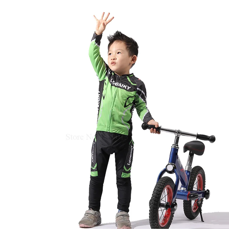 Дышащая летняя одежда для езды на велосипеде детская с длинным рукавом