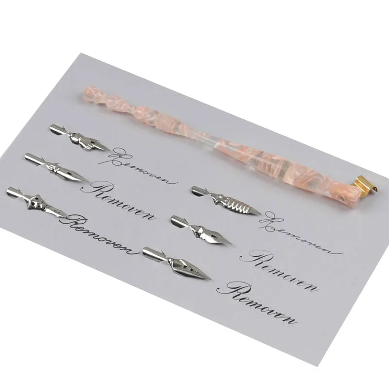 Дерева/Смола ручной работы перо для каллиграфии-держатель с креплением