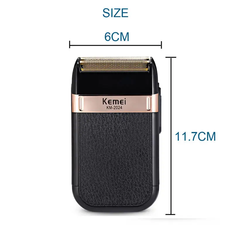 Kemei электрическая бритва для мужчин триммер бороды два лезвия