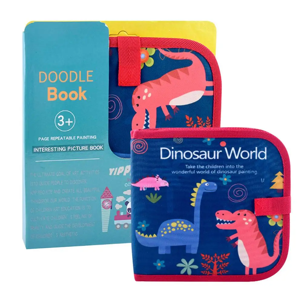 

Блокноты для рисования, стираемая доска для рисования, двусторонняя детская книга для рисования животными, раскраска, книжка-раскраска, заб...