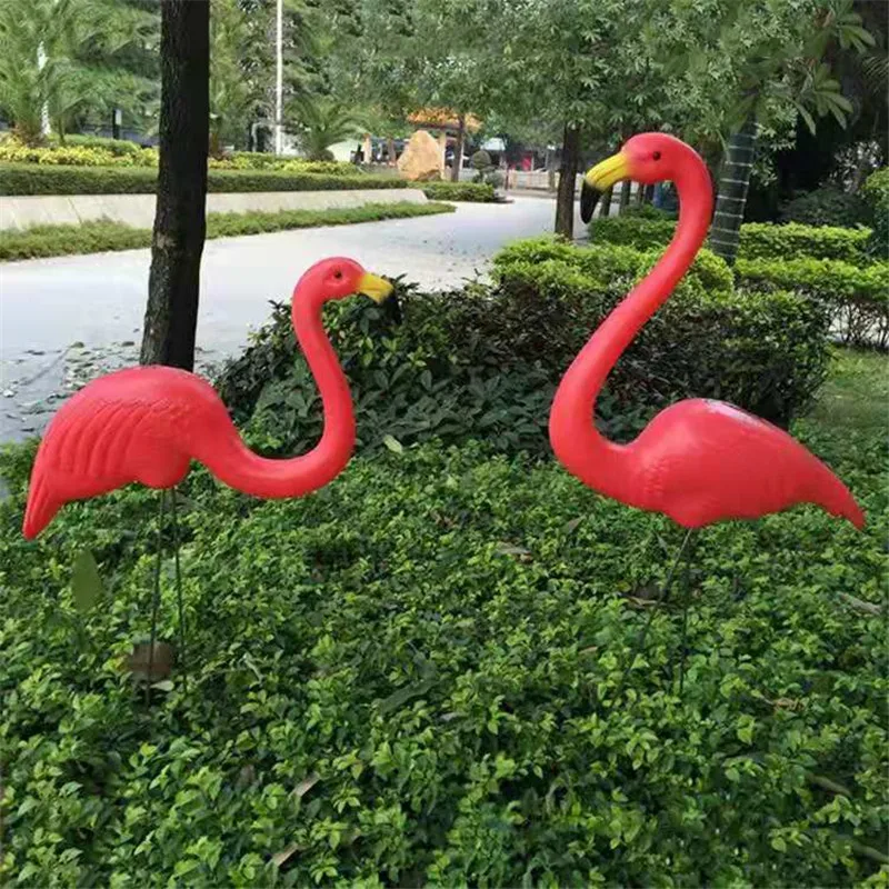 2PCS3 Color Outdoor Plastic Simulation Artificial Flamingo Decoration For Garden Festival Party Wedding Villa Gardening Decor | Дом и сад