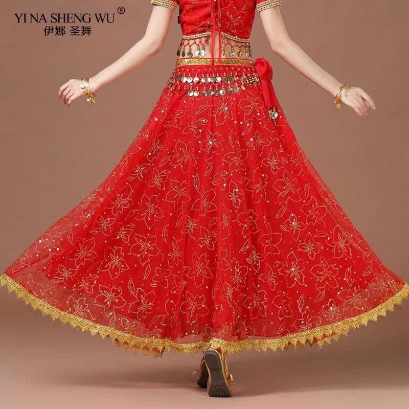 Женская шифоновая юбка для танцев в индийском стиле | Тематическая одежда и