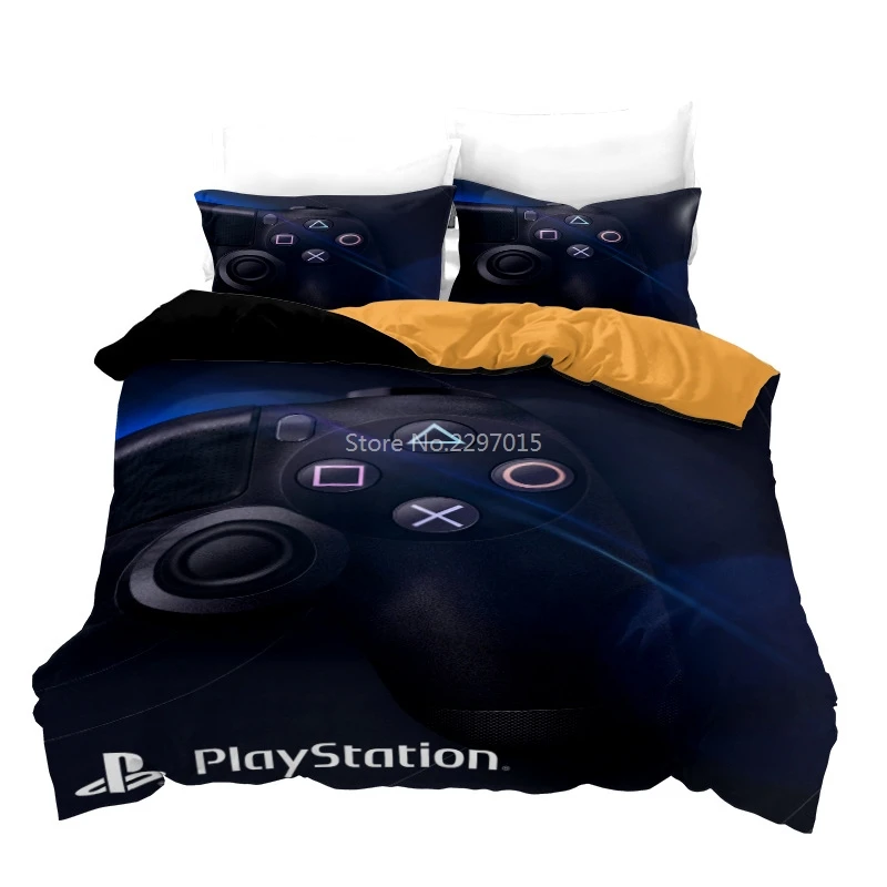 

Геймпад PlayStation Game, Комплект постельного белья с 3d принтом, пододеяльник, наволочка, двойная наволочка, полный комплект постельного белья для...