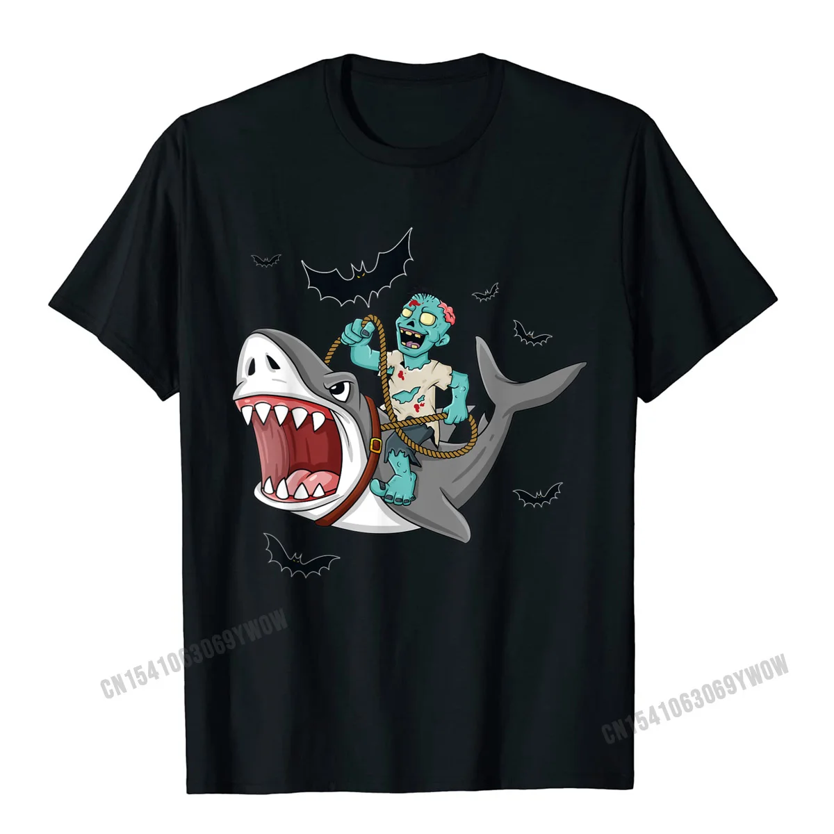 

Halloween Zombie Riding Shark Funny Boys Women T-Shirt Camisas Men Top T-Shirts Printing Cheap Men's Tops & Tees Printing Cotton