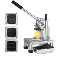 french fries cutter commercial vegetable fruit slicer dicer with 3 stainless steel blades potatoes carrots cucumbers