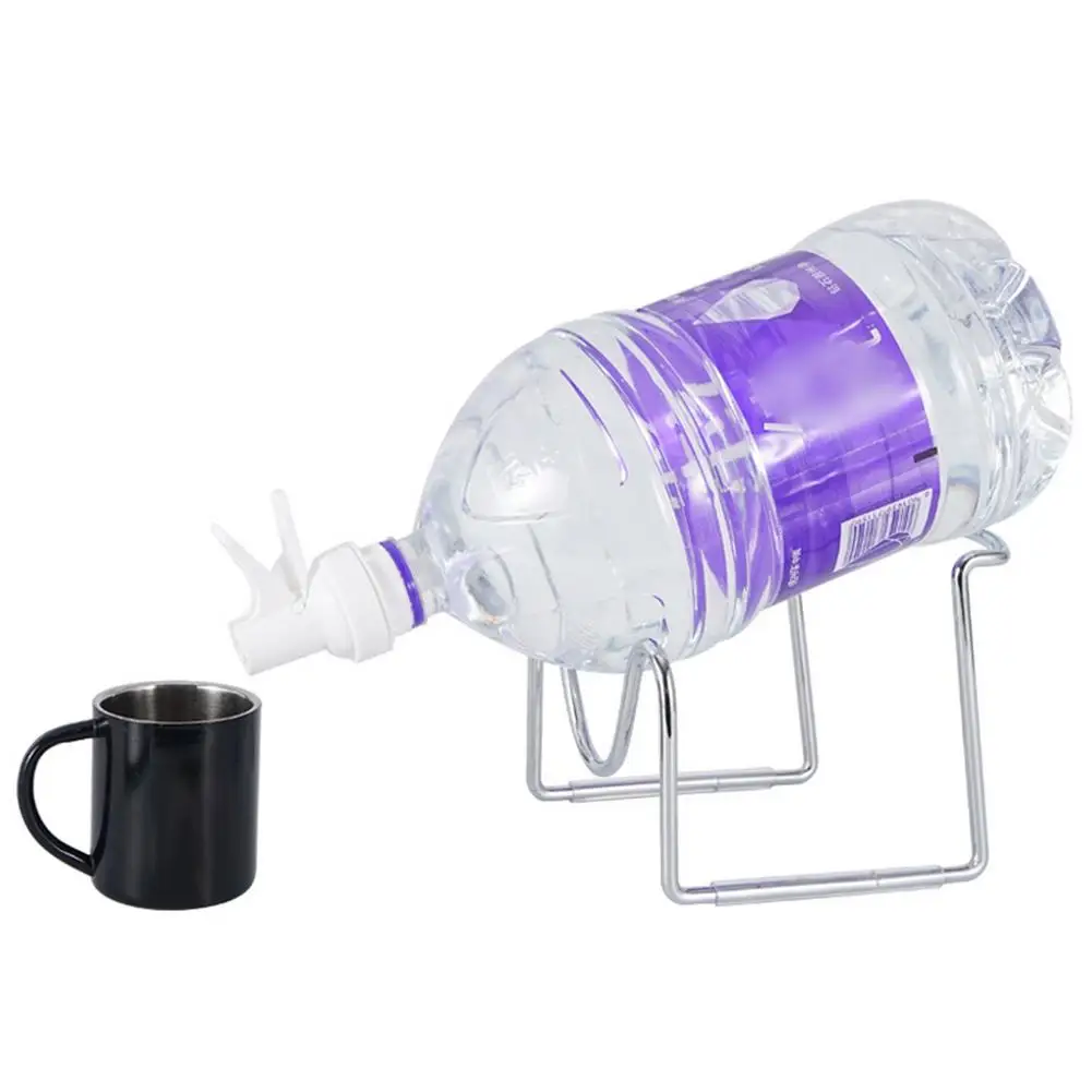 

5L Portable Water Jug Holder Water Bottle Metal Rack Camping Travel Water Bottle Jug Dispenser Stand Rack For Outdoor