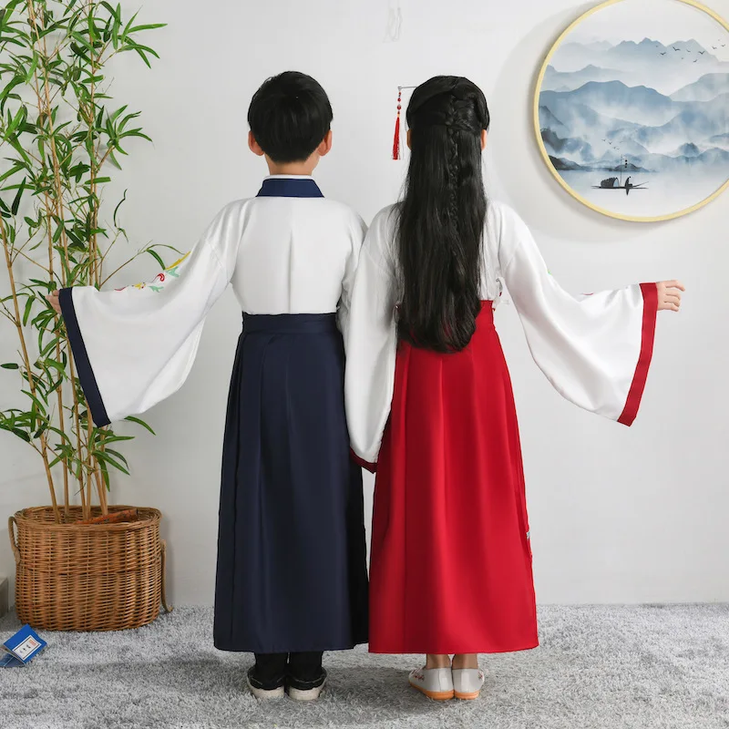 Hanfu Primary School Students Chinese Uniform Boys Girls Style Ancient Costume Children Performance |