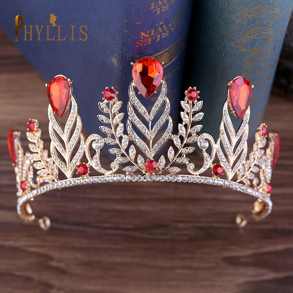 A118 Luxury Crystal Bridal Tiaras Crown Big Wedding Hair Jewelry Headwear Vintage Baroque Headband Women Prom Pageant Headdress | Украшения