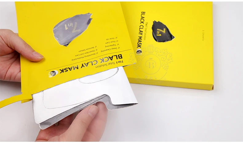 Корейская косметика BARULAB черная глина листовая маска для лица глубокое очищение увлажняющая маска для сужения пор тональная маска Мужская маска для лица