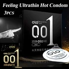 3 шт., ультратонкие презервативы с гиалуроновой кислотой, 0,01 мм