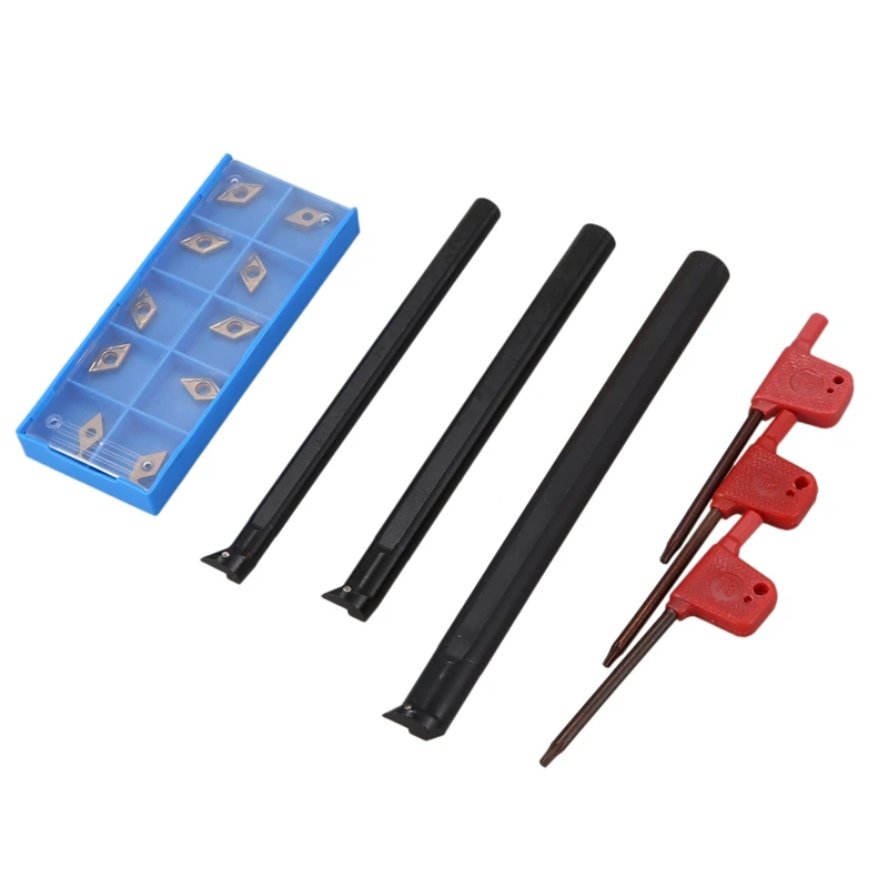 

New S08K-SDUCR07 S10K-SDUCR07 S12M-SDUCR07 95 Degree Spiral Turning Tool Boring Bar + 10PCS DCMT070204 Cemented Carbide Tool