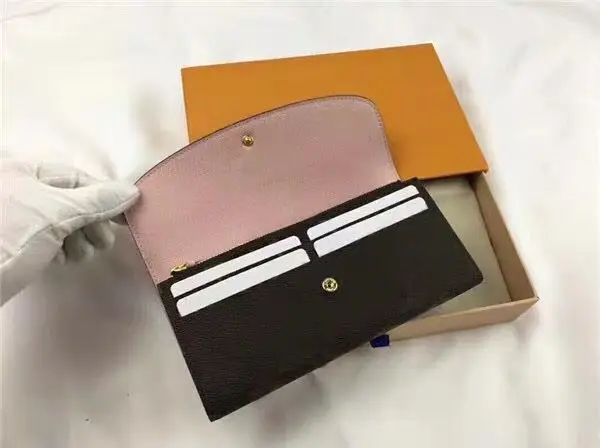 

2020 new fashion real leather wallet Multifunctional Wallet Emilie wallet with box free shipping