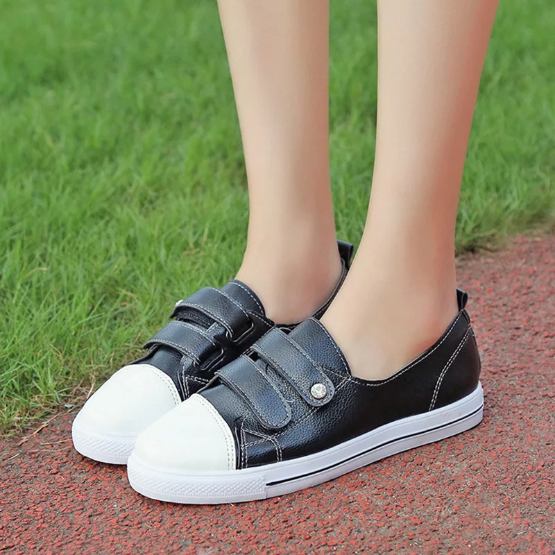 Туфли женские холщовые натуральная кожа плоская подошва Мокасины лоферы