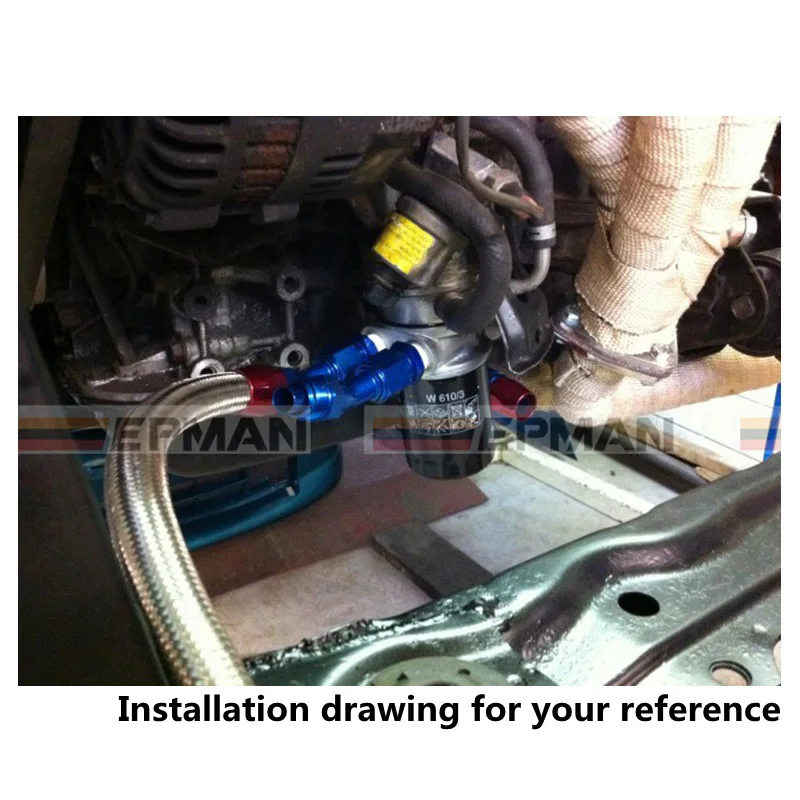 EPMAN Racing Rally Автоспорт масляный радиатор фильтр Сэндвич пластина и термостат