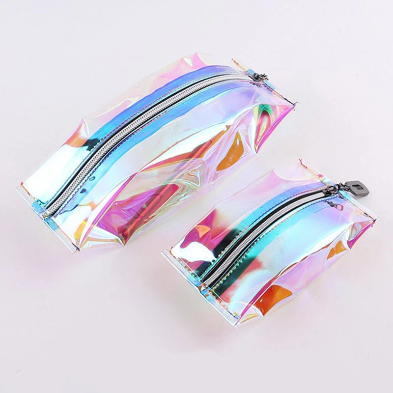 

2020 New Laser Cosmetic Bag Women Makeup Bags Transparent Beauty Case Girls Make Up Organizer Pouch Female Jellly Toiletry Bag
