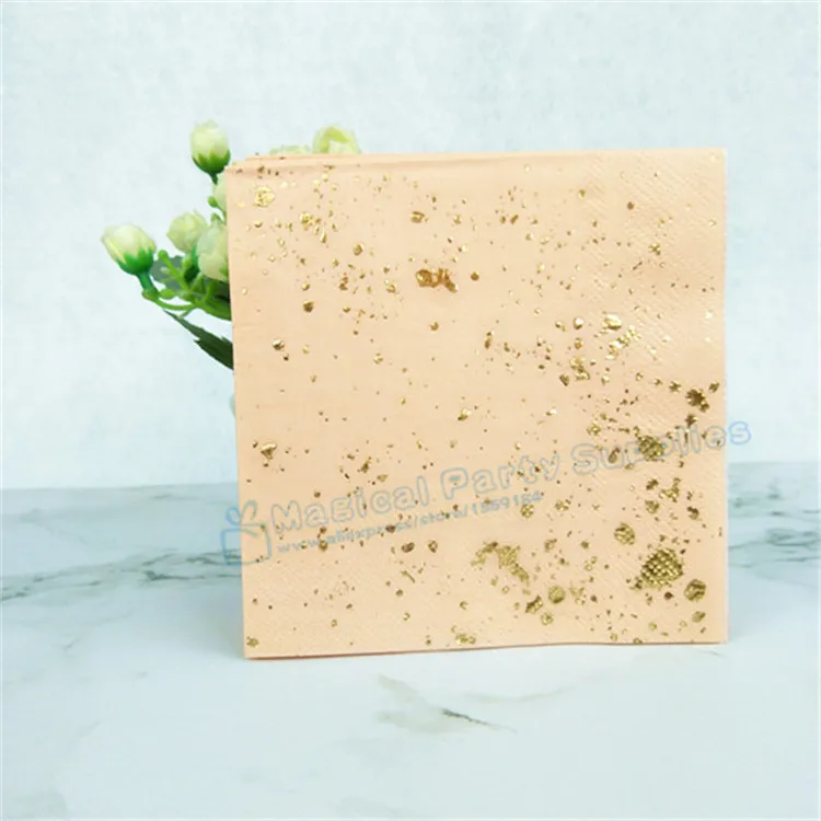 Бесплатная доставка 100 шт. вечерние вые и золотые праздничные салфетки румяна