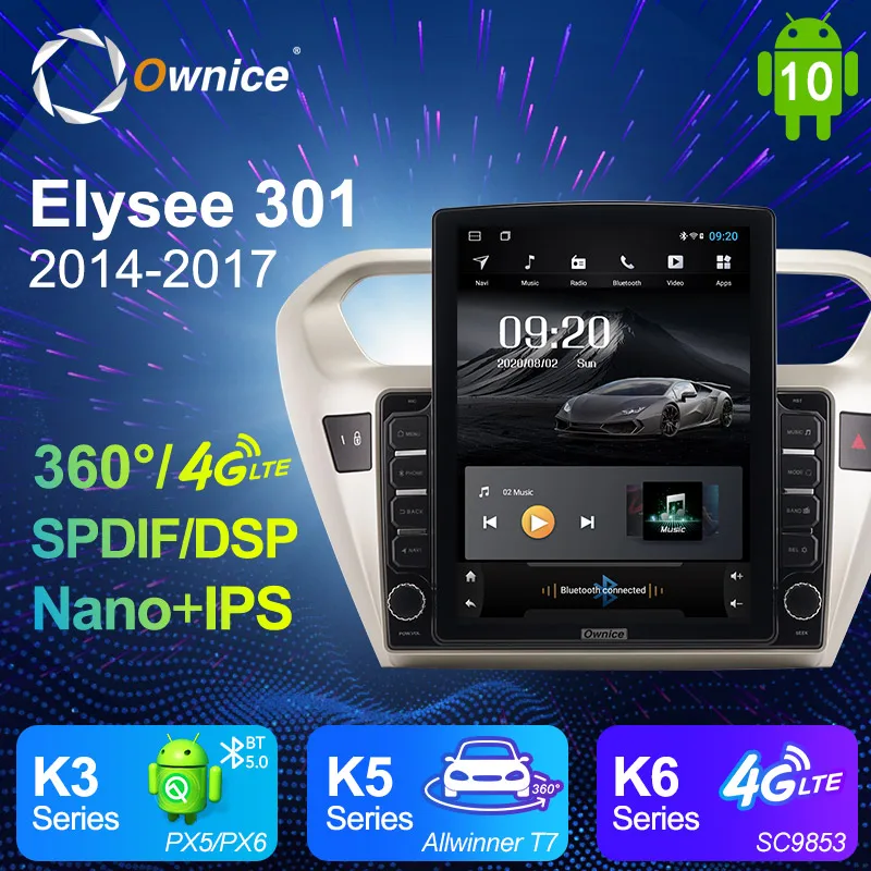 Автомагнитола Ownice 2 Din на Android 10 0 для Citroen Elysee 301 2014 2017 автомагнитола с GPS навигацией