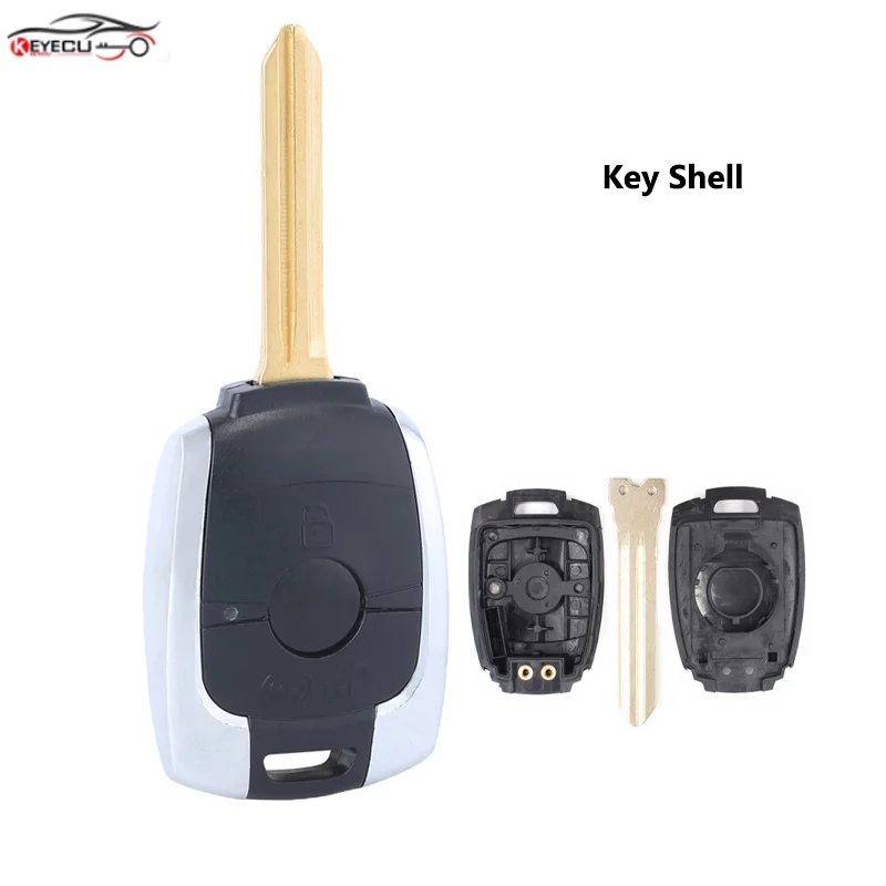 

KEYECU Remote Key Shell Case Fob 2 Button for SsangYong Actyon Kyron Rexton Korando With Uncut Blade