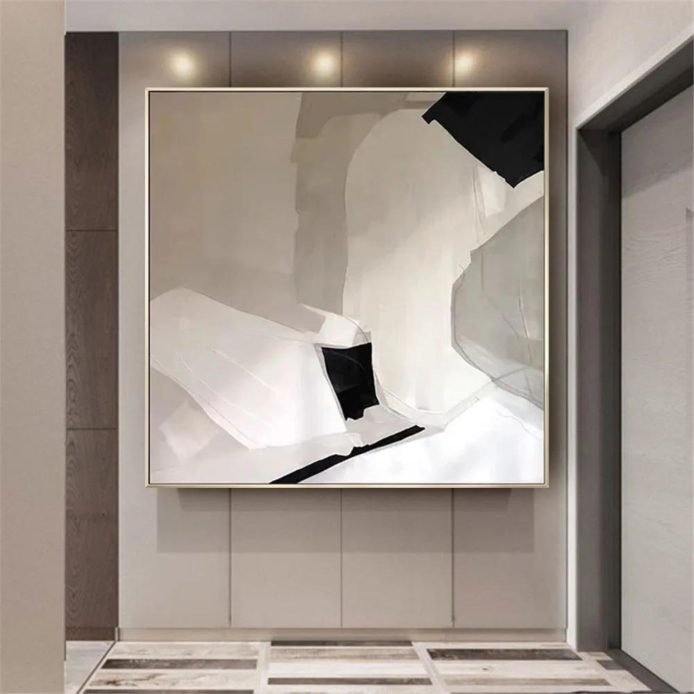 100% ручная роспись абстрактная линия цветок картина маслом на холсте настенный