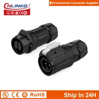 cnlinko lp16 m16 plastic ip67 waterproof connectors 2 3 4 5 7 8 9 pin aviation male plug female butt joint for industrial led