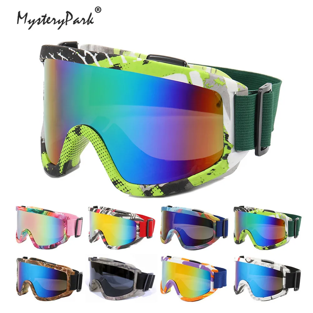 

MysteryPark лыжные очки противотуманные очки для сноуборда UV400 двухслойная Лыжная маска очки зимние уличные очки от снега