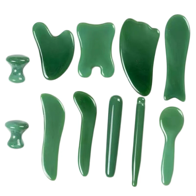 

Gua Sha Facial Tool Natural Jade Stone Guasha Board with Pro Guasha E-Book Sculpting Stones for Face Gua Sha Scraping Massage