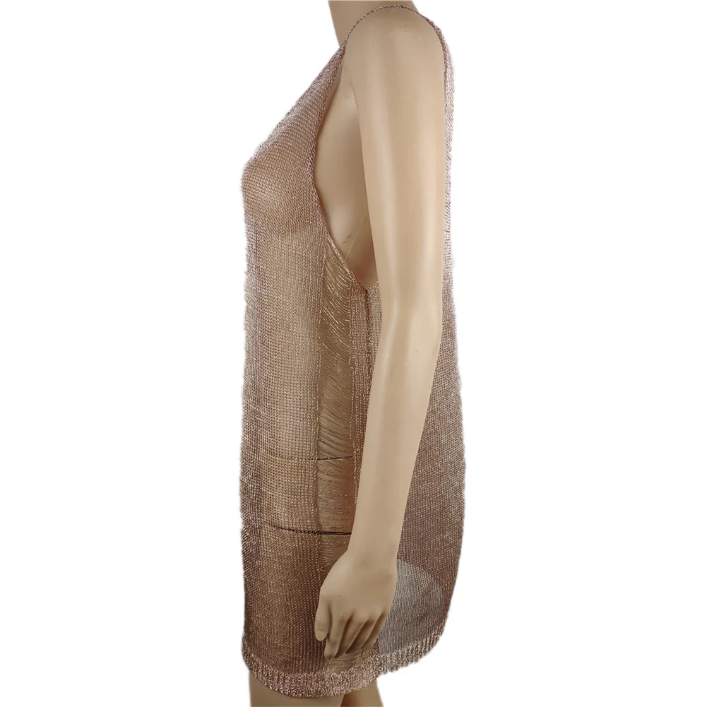 

Women Sexy Sleeveless See Through Bikini Cover Up Ladies Fashion Summer Beach Cover Up