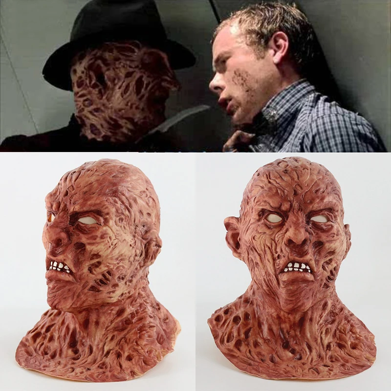 Реалистичный костюм для взрослой вечеринки ужасная маска Deluxe Freddy Krueger страшный
