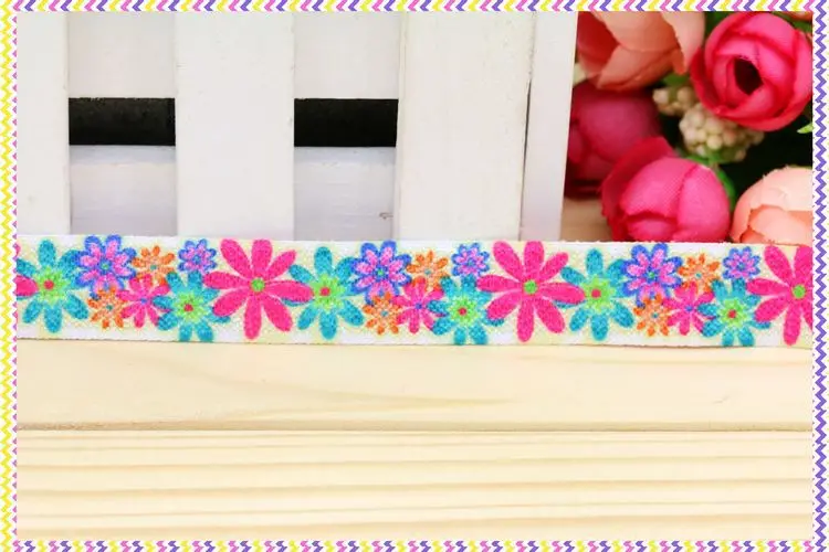 Повязка на голову эластичная с цветочным принтом 5/8 дюйма 5 ярдов | Дом и сад