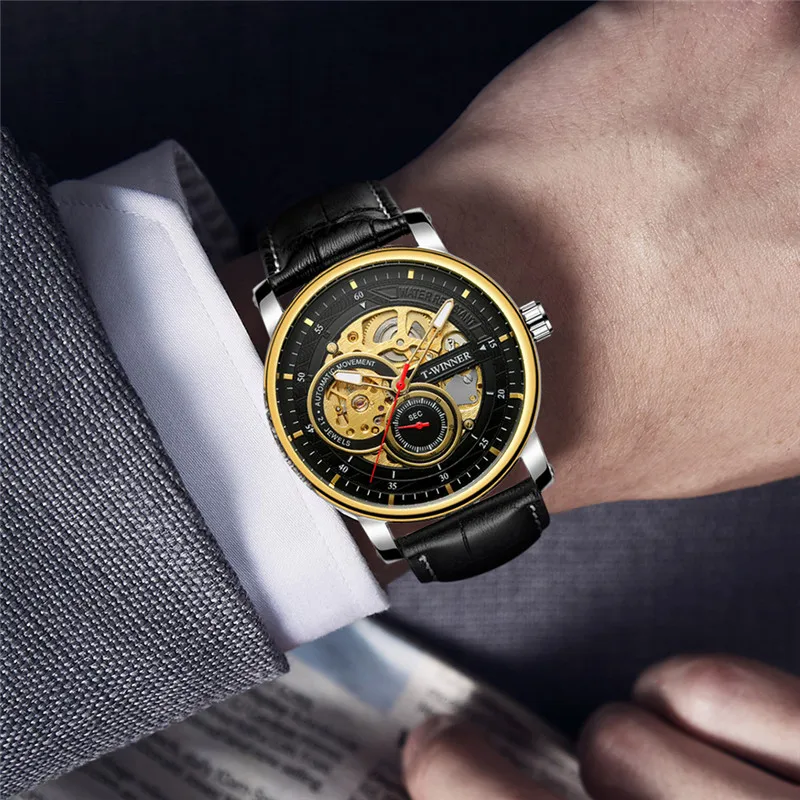 Автоматические механические мужские наручные часы WINNER спортивные армейские