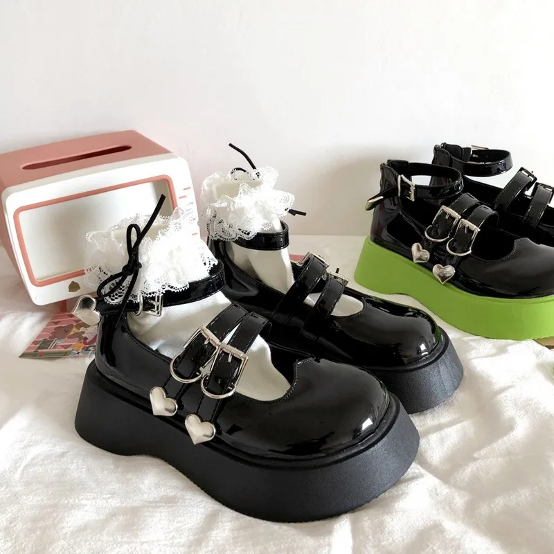 

Muyogrt Big Toe Increase Shoes Thick Bottom Japanese Retro Girl Mary Jane Shoes Jk Harajuku British Style Leather Shoes Women