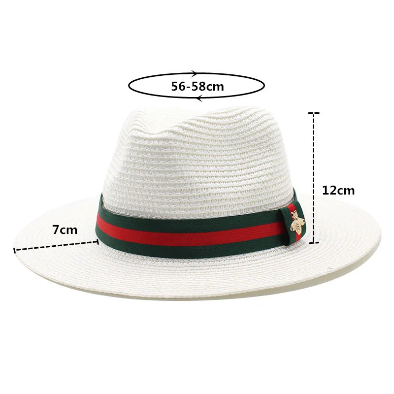 

New Designer Casual Sun Hat for Men Women Elegant Church Hats Panama Beach Hats Outdoor Summer Straw Hat Wholesale Dropshipping