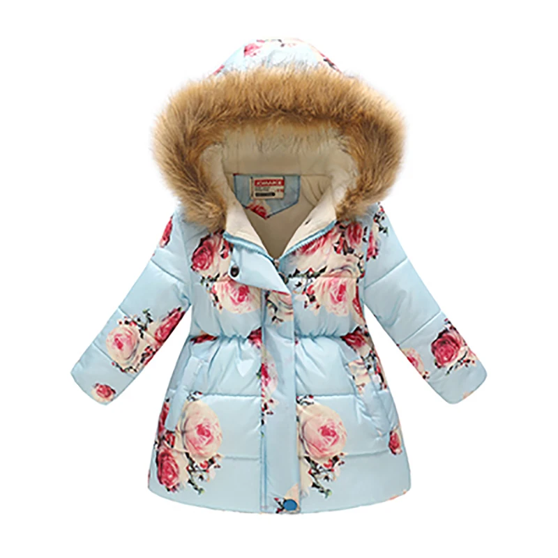 

ZWY572 Girls Jacket Winter Warm Long Style Kids Coats High-quality Jacket For Girls Thicken Outwear Clothes Children Clothing