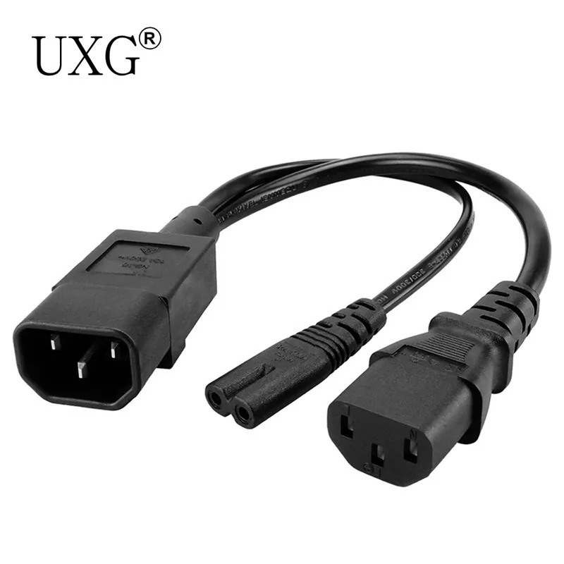 Y Тип сплиттер шнур питания IEC320 C14 Разъем 3 зубец Мужской Кабель Шнур AC адаптер для