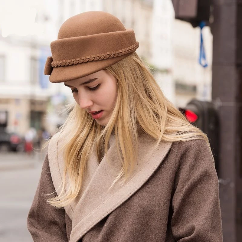 100% Австралийский шерстяной берет женская шляпа для художников | Аксессуары