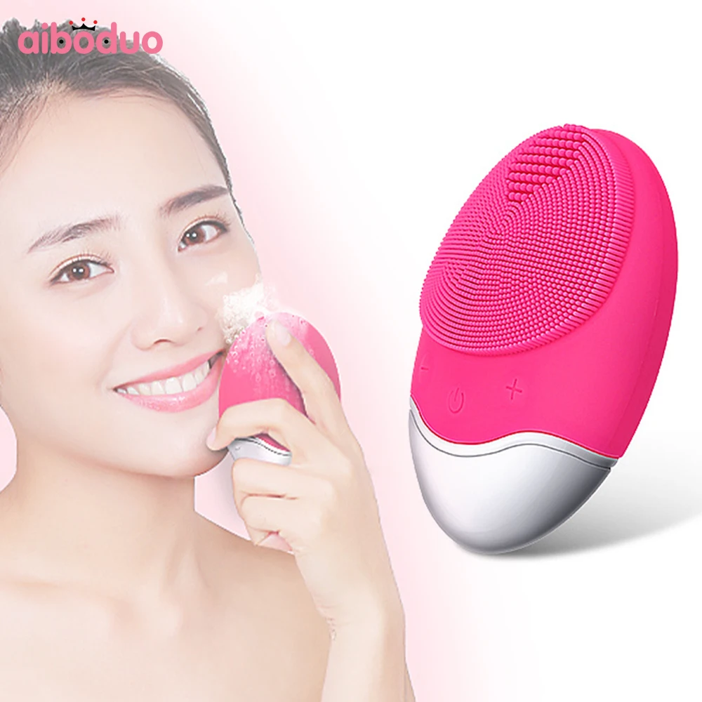 

Силиконовая мини-щетка для чистки лица, электрическая Массажная щетка, очиститель, инструменты для макияжа лица