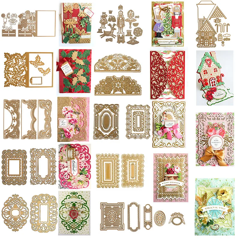 Декоративная рамка из богатых кружевов рельефный Домик имбиря радиальные