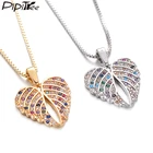 Ожерелье Pipitree женское, с подвеской в виде Ангела украшения с цирконами, ожерелья с крыльями, медное, разноцветное, с фианитами